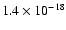 $1.4\times10^{-18}$