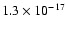 $1.3\times10^{-17}$
