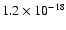 $1.2\times 10^{-18}$