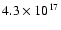 $4.3\times10^{17}$