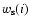 $w_{\rm s}(i)$
