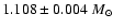 $1.108 \pm 0.004~M_\odot$