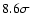 $8.6\sigma$