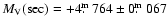 $M_{\rm V}({\rm sec})=+4\hbox{$.\!\!^{\rm m}$ }764 \pm 0\hbox{$.\!\!^{\rm m}$ }067$