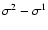 $\sigma^2-\sigma^1$