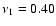 $\nu _1 = 0.40$