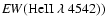 ${\it EW}({\rm He II}~\lambda~4542))$