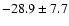 $-28.9 \pm 7.7$