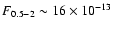 $F_{0.5-2} \sim 16\times 10^{-13}$