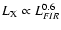 $L_{\rm X} \propto
L_{FIR}^{0.6}$