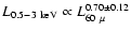 $L_{0.5-3\rm ~keV}
\propto L_{60~\mu}^{0.70\pm 0.12}$