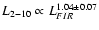 $L_{2-10}\propto L_{FIR}^{1.04\pm 0.07}$