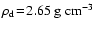 $\rho_{\rm d}\!=\!2.65\rm~g~cm^{-3}$
