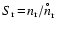 $S_{\rm r}\!=\!n_{\rm r}/n_{\rm r}^{\hspace{-0.9ex}^{\circ}}$