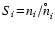 $S_i\!=\!n_i/n_{i}^{\hspace{-0.9ex}^{\circ}}$