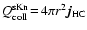 $Q_{\rm coll}^{\rm sKn}\!=\!4\pi
r^2 \vec{j}_{\rm HC}$