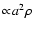 $\propto\!a^2\rho$