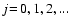 $j\!=\!0,1,2,...$