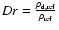 ${Dr}= \frac{\rho_{\rm d, ref}}{\rho_{\rm ref}}$
