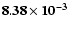 $\bf 8.38\times10^{-3}$