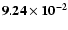 $\bf 9.24\times10^{-2}$