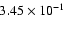 $\!3.45\times10^{-1}$