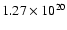 $1.27\times10^{20}$