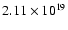 $2.11\times10^{19}$
