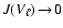 $J({V_{\ell}})\!\to\!0$
