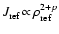 $J_{\rm ref}\!\propto\!\rho_{\rm
ref}^{2+p}$