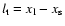 $l_{\rm t} = x_{\rm l}-x_{\rm s}$