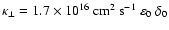 $\kappa_\perp = 1.7\times 10^{16}~{\rm
cm^2~ s^{-1}}~\varepsilon_0~\delta_0$