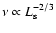$\nu \propto
L_{\rm s}^{-2/3}$