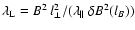 $\lambda_{\rm L} = B^2~l_\perp^2/(\lambda_\Vert~\delta
B^2(l_B))$