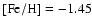 $\rm [Fe/H]= -1.45$