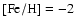 $\rm [Fe/H] = -2$