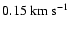 $ 0.15 ~{\rm km}~{\rm s}^{-1}$