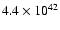 $4.4 \times 10^{42}$