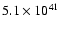 $5.1 \times 10^{41}$