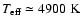 ${T}_{\rm eff} \simeq 4900~{\rm K}$