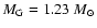$M_{\rm G} = 1.23~M_\odot$