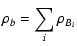 $\displaystyle \rho_b = \sum_{i} \rho_{B{_i}}$