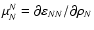 $\mu_N^N=\partial\varepsilon_{NN}/\partial\rho_N$
