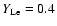 $Y_{\rm Le}=0.4$