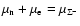 $\mu_{\rm n}+\mu_{\rm e} = \mu_{\Sigma^-}$