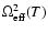 ${\Omega }^2_{\rm eff}(T)$