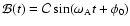 ${\cal B}(t)={\cal C}\sin({\omega}_{\rm A}t+{\phi}_0)$