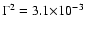 ${\Gamma}^2=3.1{\times}10^{-3}$