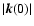$\vert{\vec k}(0)\vert$