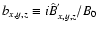 $b_{x,y,z}\equiv i{\hat B}^{'}_{x,y,z}/B_0$